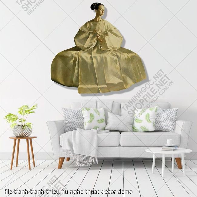 file tranh tranh thieu nu nghe thuat decor